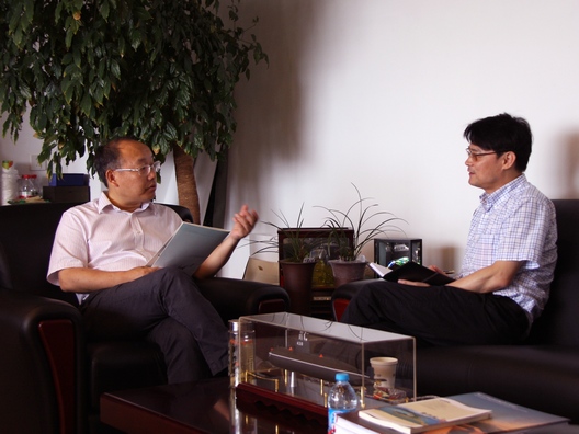 刘江秘书长拜访舟山市周国辉市长